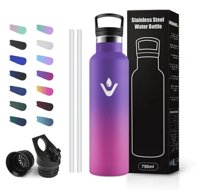 Produktbild von Trinkflasche Edelstahl 750ml Auslaufsicher BPA-frei Sportflasche