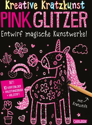 Produktbild von Kratzbilder für Kinder: Kreative Kratzkunst: Pink Glitzer