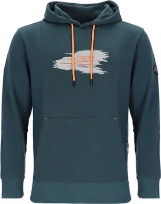 Produktbild von Coastguard Herren Sweathoody mit Frontprint - Modischer Kapuzenpullover mit Kängurutasche in Petrol Größe 4XL