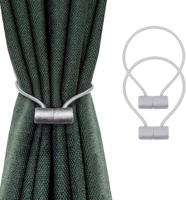 Productafbeelding van Gordijnbanden - Set van 2 - Magnetisch - Gordijnclip koordgesp - Gordijnweefclip - Gebruikt voor thuiskantoor - Café - Decoratieve gesp