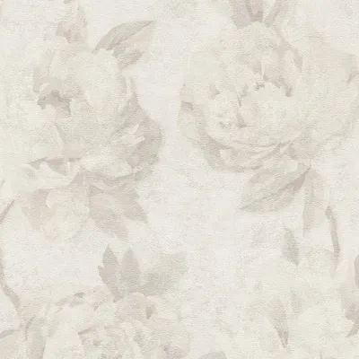 Immagine prodotto di Profhome 791673-GU Carta da parati floreale Floral opaca bianco grigio chiaro 5,33 m2