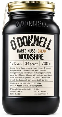 Image de O'Donnell Moonshine Harte Nuss Cream 0,7 L