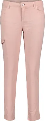 Produktbild von Stoffhose im Cartoon-Design Slim Fit Mid Waist Uni aus weichem Gewebe mit Knopf und Reißverschluss, Schrittlänge 73 cm