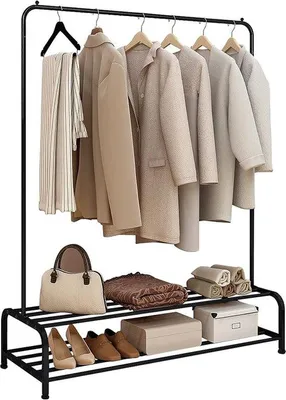 Image de Armoire 110 x 46 x 157 cm avec penderie ouverte