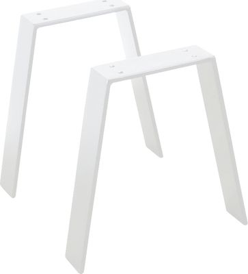 Bankbeine Bankkufen Tischbeine Tischgestell Tischkufen Couchtischkufen Stahl Metall Schwarz Industrial Tisch Bank Sitzbank Couchtisch Kufen 40x42cm  Weiss, Vm