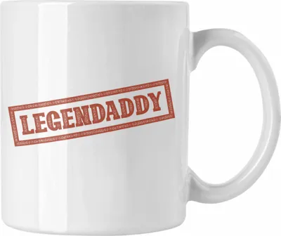 Produktbild von Trendation - Papa Tasse Geschenk Legendaddy Geschenkidee Vatertag Lustig (Weiß)