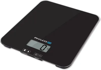 Obrázek produktu pro PHILCO PHKS 4511 Digitální kuchyňská váha, LCD displej s kontrastním modrým podsvícením, funkce postupného dovažování, váživost 8 kg, indikace přetížení
