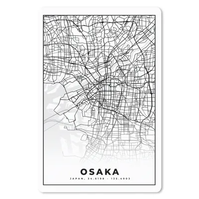 Produktbild von MuchoWow® Mauspad Mousepad Karte - Osaka - Stadtplan - Japan - Karte 18x27 cm - Mousepads - Maus Mat - Pad - Mausunterlage