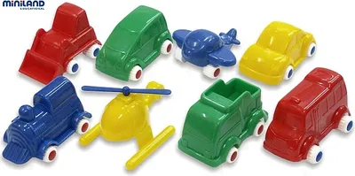Zdjęcie produktu dla Minimobile zabawki Miniland 8 pojazdów