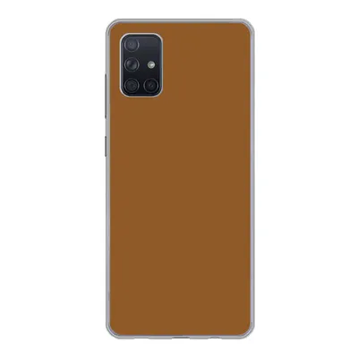 Produktbild von MuchoWow® Handyhülle Schutzhülle Hülle für Samsung Galaxy A71 Braun - Erdton - Unifarben Silikon Softcase Handy Hülle - Kartenbesitzer