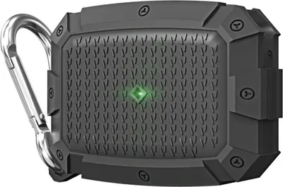 Produktbild von Für AirPods Pro Shield Armor Wasserdichte Schutzhülle mit Karabiner Haken Grau