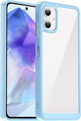Produktbild von Schutzhülle für Samsung Galaxy A06 Klar Rückseite Stoßfeste TPU Silikon Bumper Hülle Blau