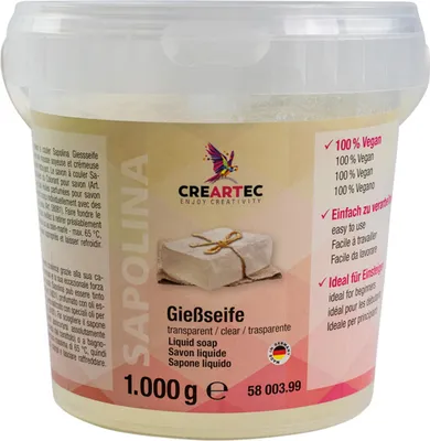 Produktbild von CREARTEC - Seifenbasis Seifenherstellung Transparent - Inhalt 1kg - 5800399