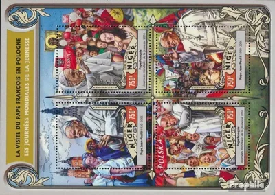 Produktbild von Briefmarken Niger 2016 Mi 4312-4315 Kleinbogen (kompl. Ausg.) postfrisch Papst Franziskus