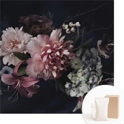 Produktbild von Fototapete - Wandbilder für Wohnzimmer - 250x250 cm - Dekorative Wandfolie - Modernes Design für Wanddekoration - Tapeten für Innenräume - Blumenarrangement