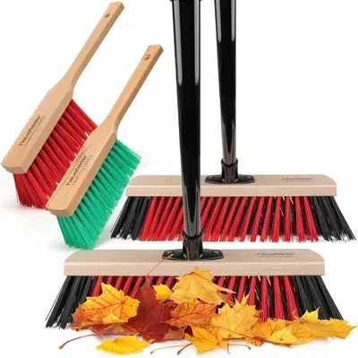 Produktbild von Straßenbesen + Handfeger Set (2 x Straßenbesen + 2 x Handfeger)