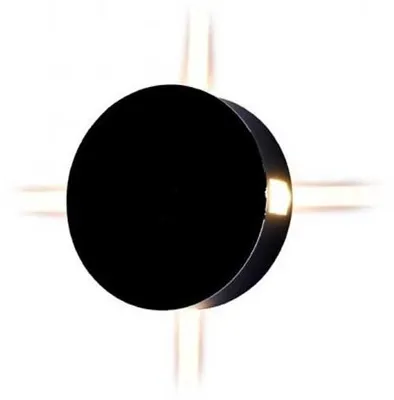 Immagine prodotto di V-TAC VT-706 Lampada LED 4W da parete rotondo nero wall light bianco caldo 3000K IP65 - SKU 8215