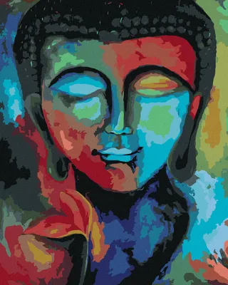 Produktbild von Zuty - Malen nach Zahlen - BUNTER BUDDHA UND BLUMEN, 40x50 cm, mit Keilrahmen (bereits gespannt)