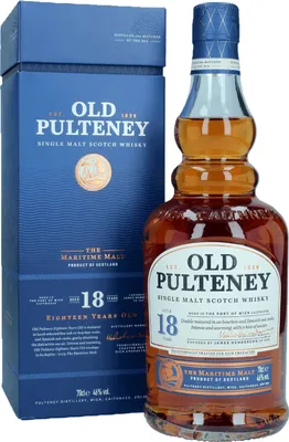 Produktbild von Old Pulteney 18 Single Malt Whisky 70cl. Whisky Schottland  70.00 cl 46.0 %