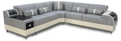Immagine prodotto di Ecksofa L-Form Sofa Couch Design Polster Modern Eckgarnitur Grau