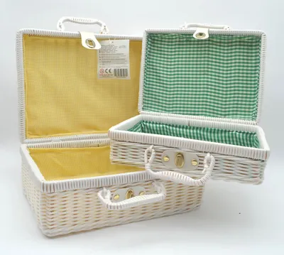 Produktbild von Kofferset 2teilig Jasmina Kunststoff weiß 30x23x14 und 25x19x10 (BxTxH)