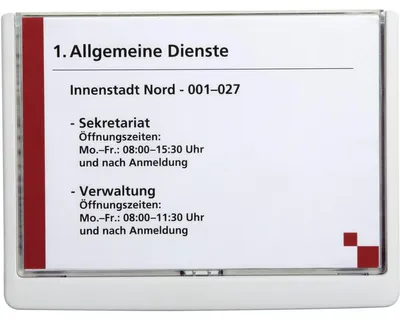 Produktbild von DURABLE Türschild CLICK SIGN A5 quer, 486602 weiß