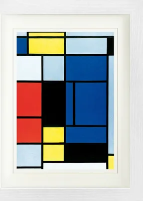 Produktbild von Piet Mondrian Gerahmtes Bild Mit Edlem Passepartout | Wand-Bilder | Im Bilderrahmen - Tableau No. I, 1921-1925 (40 x 30 cm)