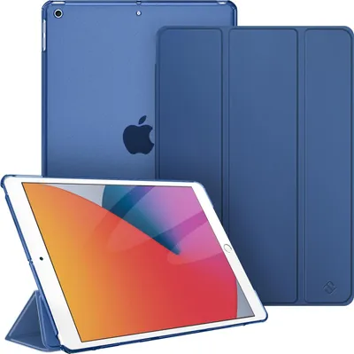 Produktbild von Fintie Hülle für iPad 10.2 Zoll (9. / 8. / 7. Generation, Modell 2021/2020/ 2019) - Ultradünn Schutzhülle mit transparenter Rückseite Abdeckung Cover mit Auto Schlaf/Wach, Navy