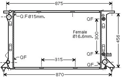 Produktbild von DIEDERICHS DCM1495 Kühler Wasserkühler Motorkühler für AUDI Q5 (8RB)