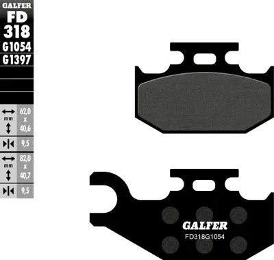 Obrázek produktu pro Brzdové destičky Galfer FD318G1054 polokovové