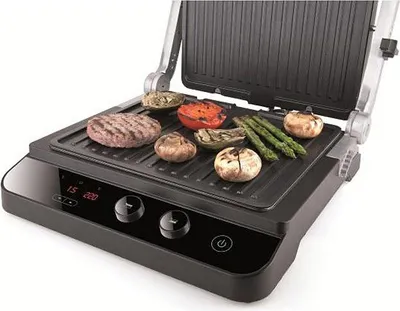 Produktbild von Black+Decker BXGR2000E Elektrogrill, 2000 W, Edelstahl Anti-Fingerprint, Schwarz