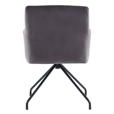 Obrázek produktu pro okwish jídelní čalouněné židle sada 2 židlí s kovovými nohami, moderní lounge židle s opěradlem, jídelní židle do obývacího pokoje ložnice, samet, šedá barva