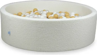 Immagine prodotto di Piscina di palline 130x30 Boucle White - Con 700 palline / bianco, perla, beige