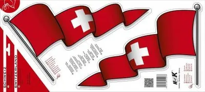 Produktbild von Aufkleber Autoaufkleber - Switzerland - Schweiz - 301227 - Gr. ca. 34cm x 20cm - 2 Stück = 1 Preis