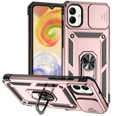 Obrázek produktu pro Pouzdro pro Samsung Galaxy A05 dvouvrstvé pouzdro s posuvným krytem kamery a prstencovým stojánkem Růžový
