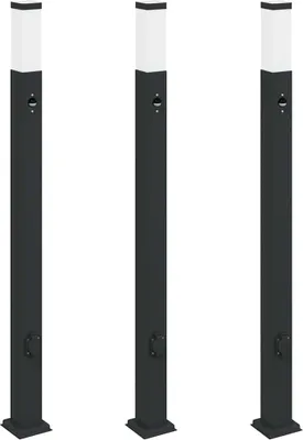 Immagine prodotto di vidaXL Dissuasori con sensore/presa 3 pezzi 110 cm nero IP44