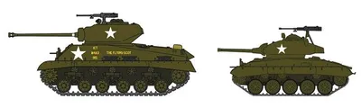Produktbild von Hasegawa 30068 - 1/72 M4A3E Sherman & M24 Chaffee, 2 kits - Neu