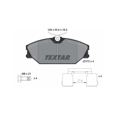 Produktbild von Textar Bremsbeläge vorne für Renault Clio II Laguna Megane Scenic I Safrane II