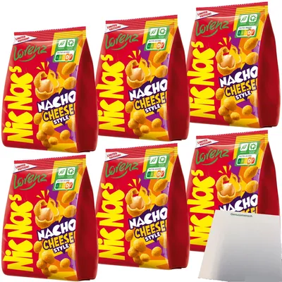 Produktbild von NicNac's Nacho Cheese Style Limited Edition 6er Pack (6x110g Packung) + usy Block