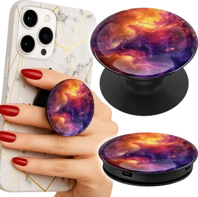 Image de Support de téléphone Popsocket Support pour touche/Cosmos Planètes Étoiles Lune
