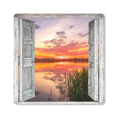 Produktbild von MuchoWow® Mauspad Mousepad Landschaft - Sonnenuntergang - Wasser - Aussicht 30x30 cm - Mousepads - Maus Mat - Pad - Mausunterlage - Gaming