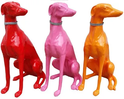 Image de Abstrakte Deko Figur Statue Skulptur 80cm Figuren Statuen Skulpturen Windhund