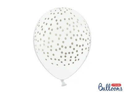 Immagine prodotto di 50 palloncini a pois bianco-oro