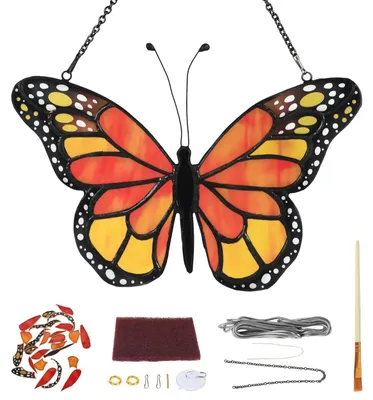 Sonnenfänger-Bastelset, bunter Schmetterling, 20x13,8 cm, DIY
