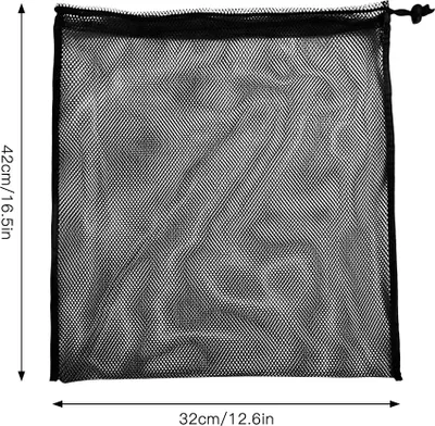 Image de Sac d'équipement sportif en mesh avec cordon de serrage, sac de rangement pour tennis, balles de squash, chaussures