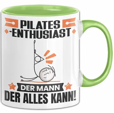 Produktbild von Pilates-Enthusiast Tasse Geschenk für Pilates-Enthusiast Der Mann Der Alles Kann Geschenkidee zum Geburtstag (Grün)