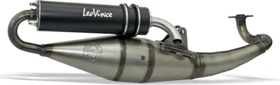 Productafbeelding van LeoVince Hand Made TT complete uitlaatsysteem, zwart, goedgekeurd voor MBK Stunt