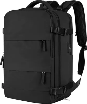 Produktbild von Somstyle Reise Rucksack - 45 x 36 x 20 CM - Handgepäck Tasche mit Schuhfach - Schultasche - Mit USB-Ladeanschluss - Geeignet für 14 Zoll Laptop - Rosa