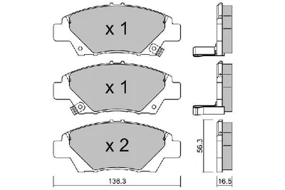 Produktbild von AISIN Bremsbeläge Satz Vorne Bremsklötze für HONDA Jazz III Schrägheck (GE, GG, GP, ZA) BPHO-1902