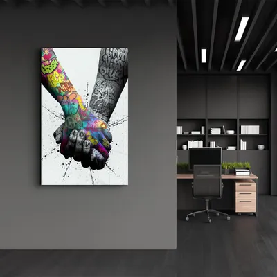 Produktbild von Wallity, OGLS-8079 - 46 x 72, Dekorative Malerei aus gehärtetem Glas, Mehrfarbig, 100 % gehärtetes Glas, 46 x 72 cm